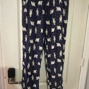 Aerie Navy Pajama Pants with Polar Bear Print